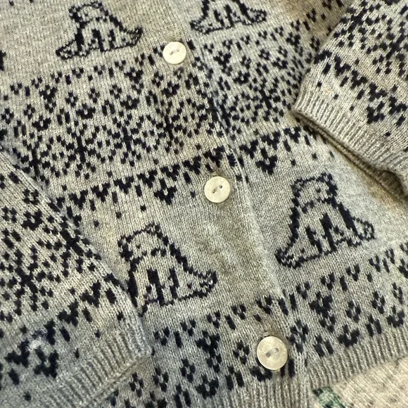 Tartine et Chocolat Gray and Black Patterned Cardigan - Picture 5 of 8